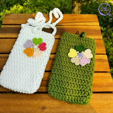 Túi đựng điện thoại hoạ tiết trái tim, túi đeo chéo, đựng máy tính cầm tay, túi chống sốc, màu sắc tuỳ chọn