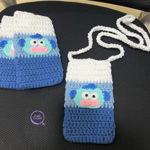 Túi đựng điện thoại Hangyodon 17x10cm, kèm khoá cài