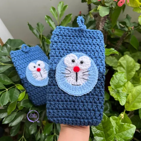 Túi đựng điện thoại Doraemon hoạt hình, túi đựng máy tính cầm tay, tuỳ chọn màu sắc,kt: 17x10cm
