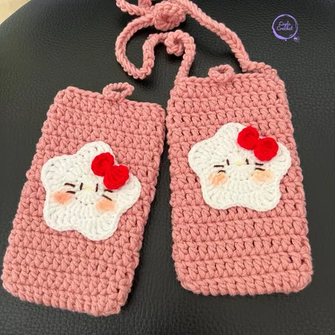 Túi đựng điện thoại hello kitty, túi đựng máy tính cầm tay kèm khoá cài